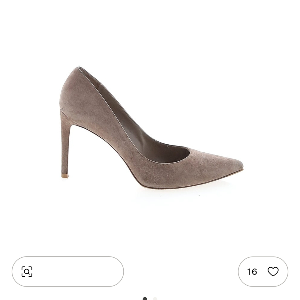 Stuart Weitzman Taupe Suede Heels